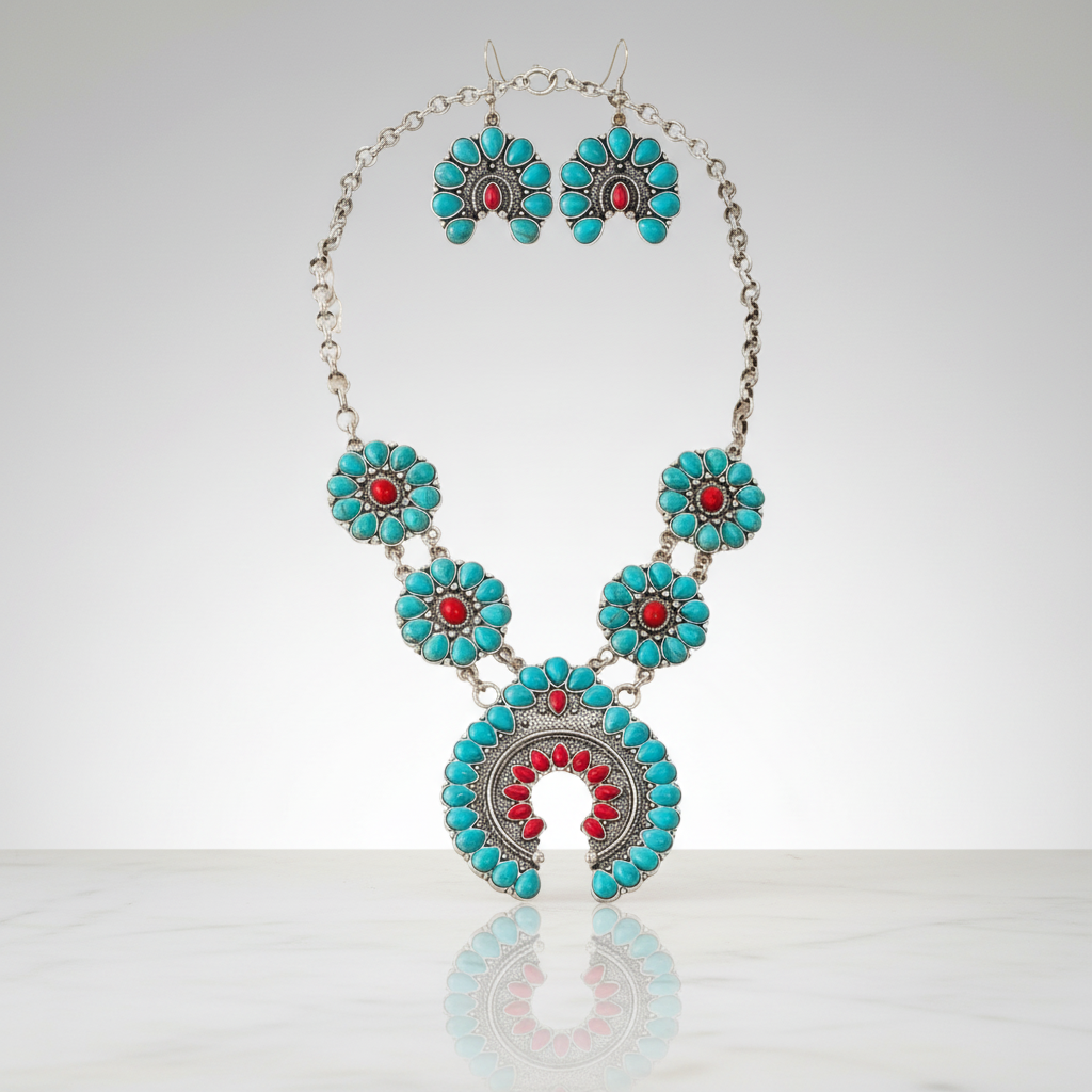 Squash Blossum Turquoise Set