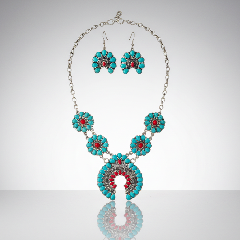 Squash Blossum Turquoise Set