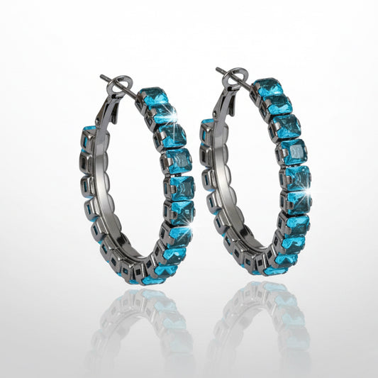 Blue Zircon Earrings