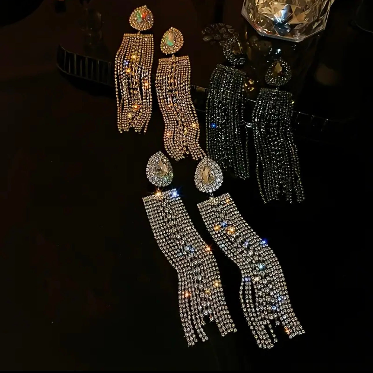 Silver Exaggerated Tassel Earrings