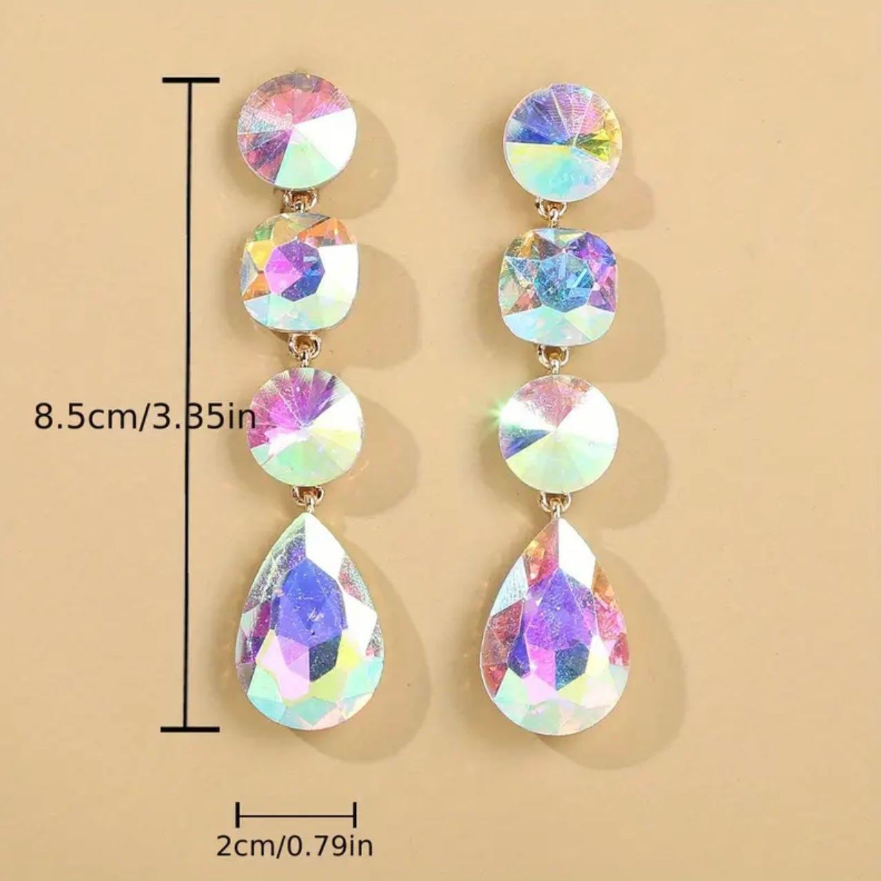 Geometric Iridescent Earrings