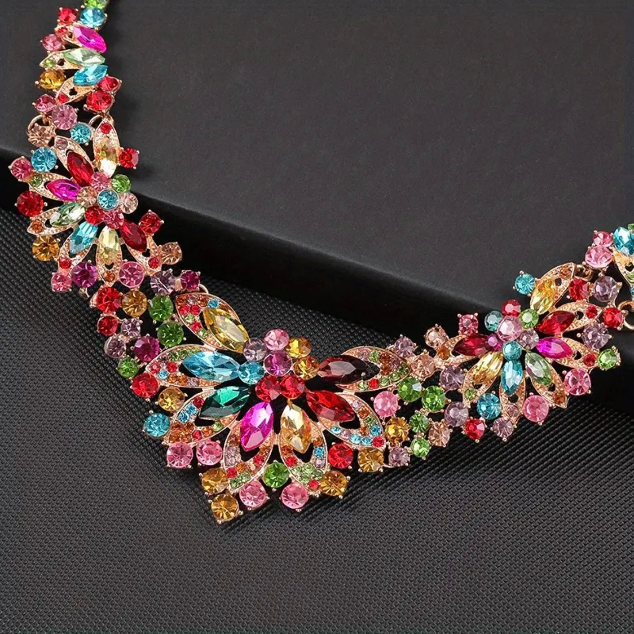 Multicolor Flowers Jewelry Set