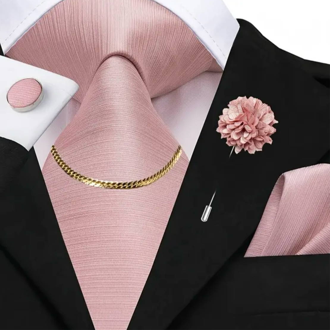 Pink Blush Necktie Set