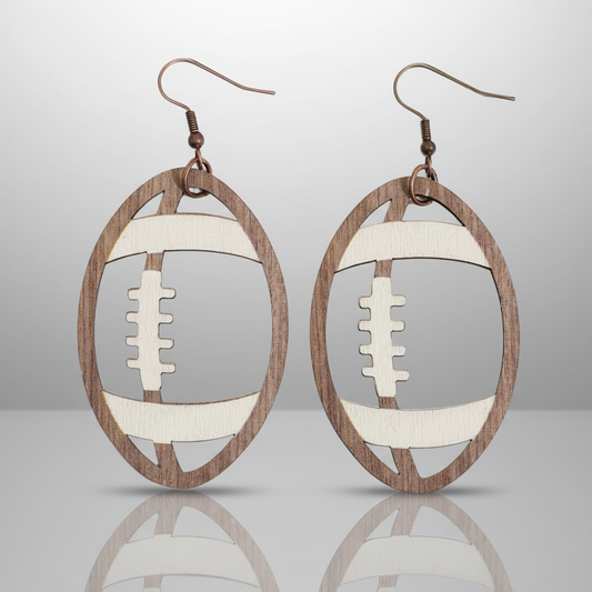 Football Dangling Earrings