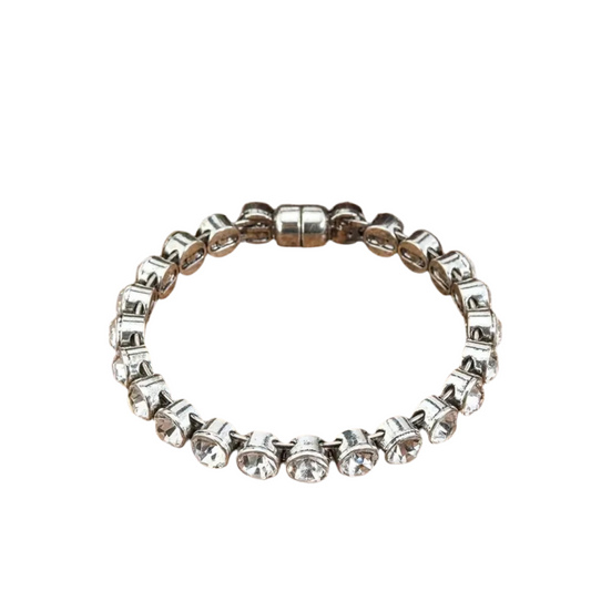 Clear Silver Rhinestone Bangle