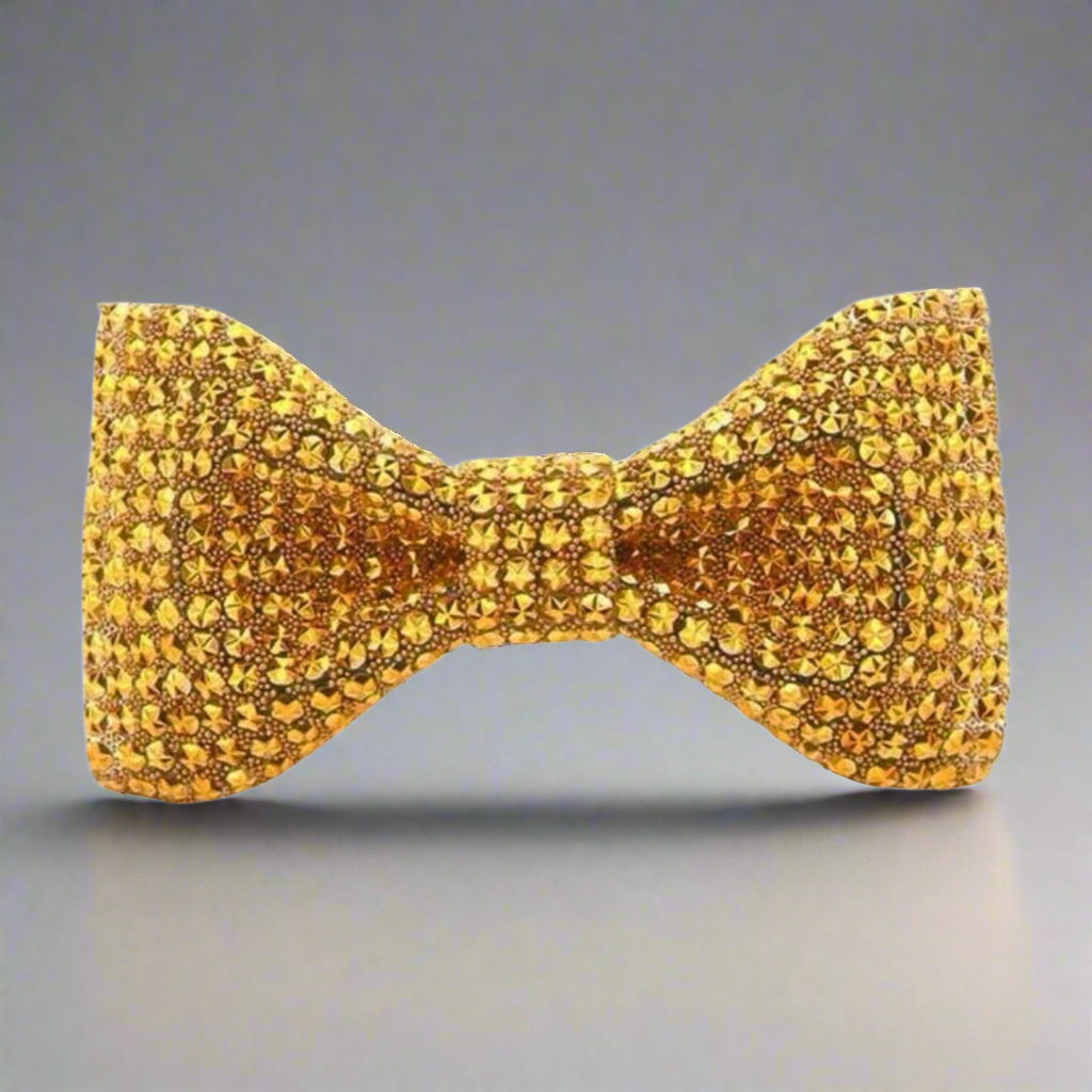 Gold Beaded Bowtie