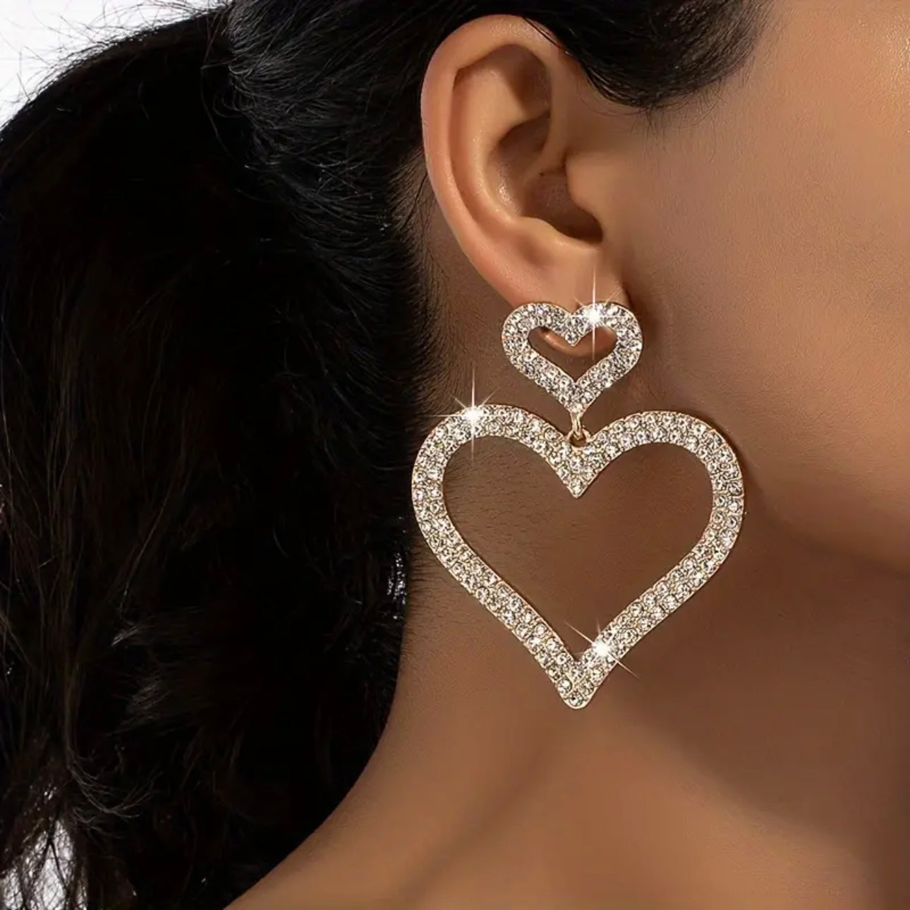 Heart Sparkling Earrings