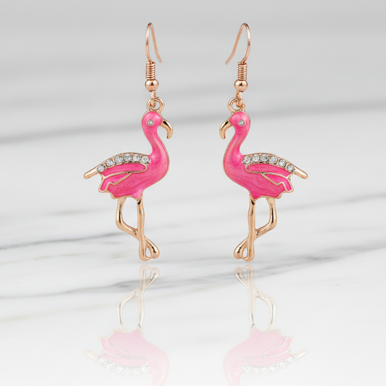 Flamingo Pink Earrings