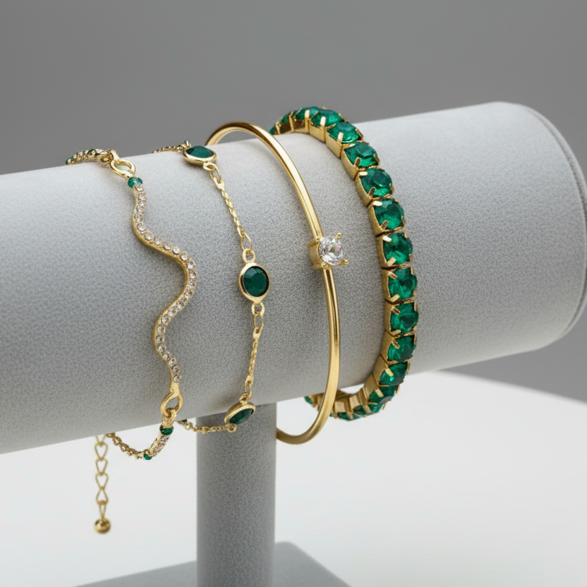 Green Bracelet Set