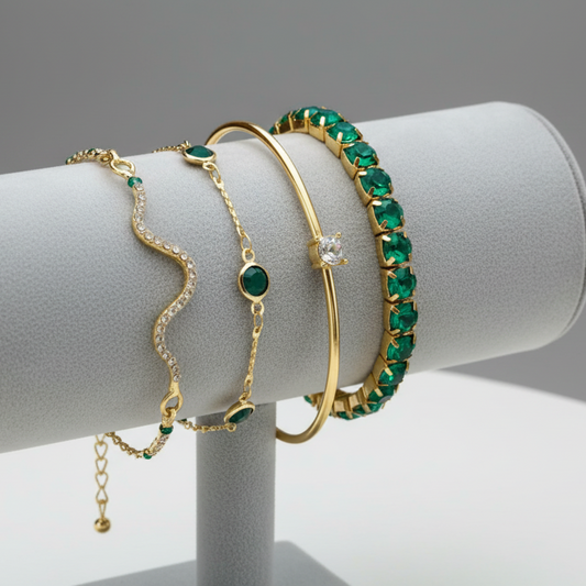 Green Bracelet Set