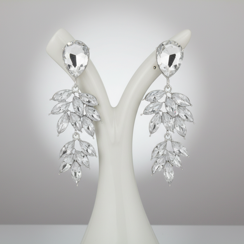 Zircon Clip Earrings