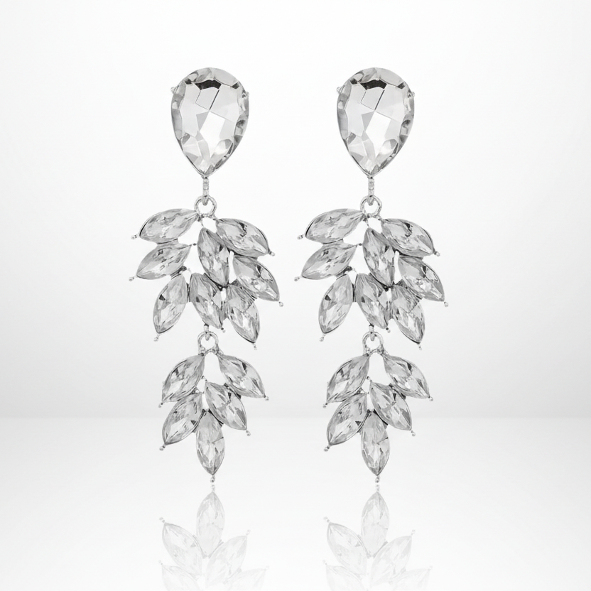 Zircon Clip Earrings