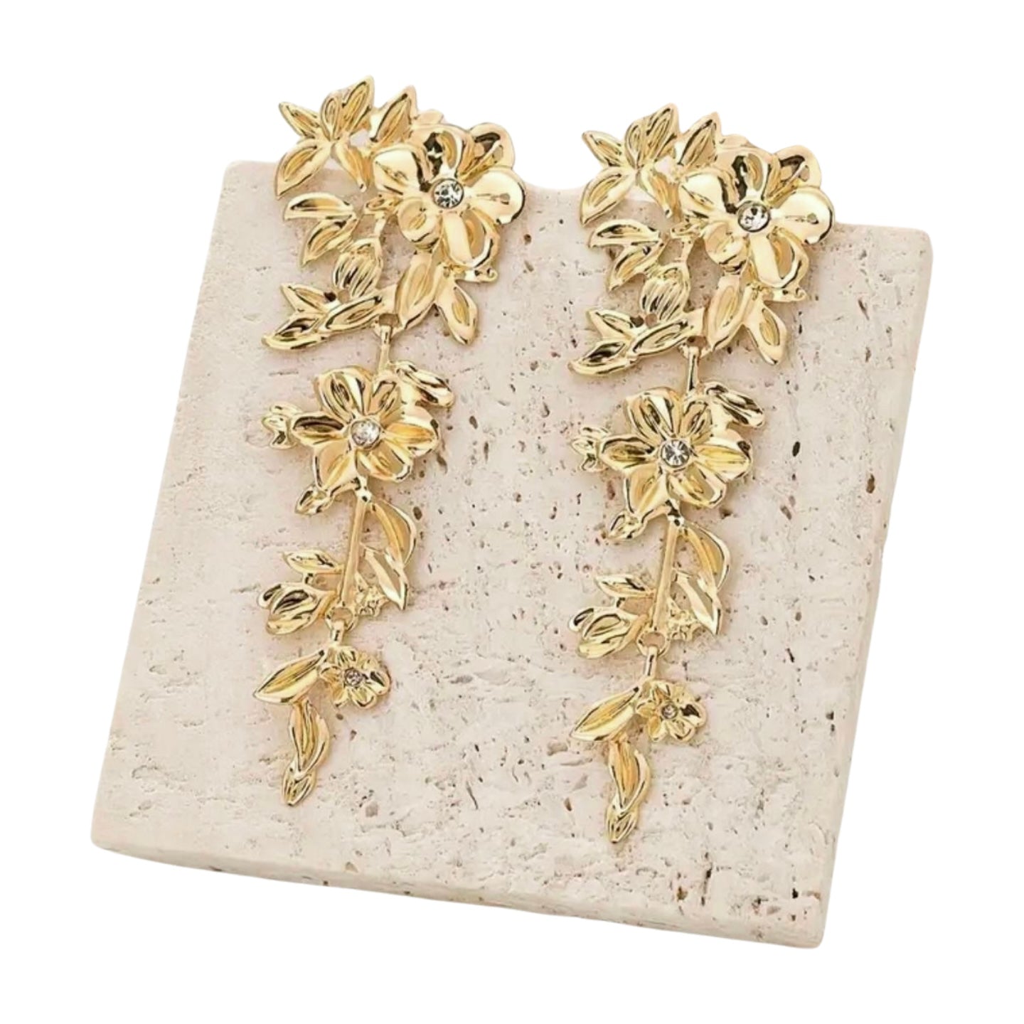 Floral Silver Earrings