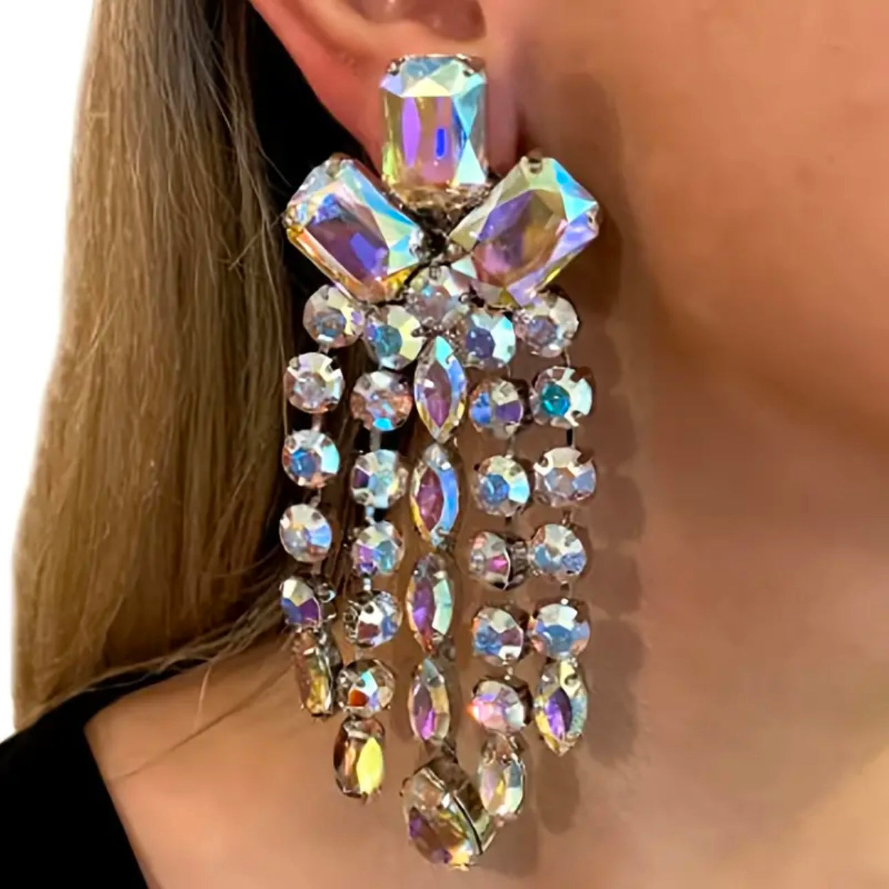 Luxury Iridescent Tassel Earrings