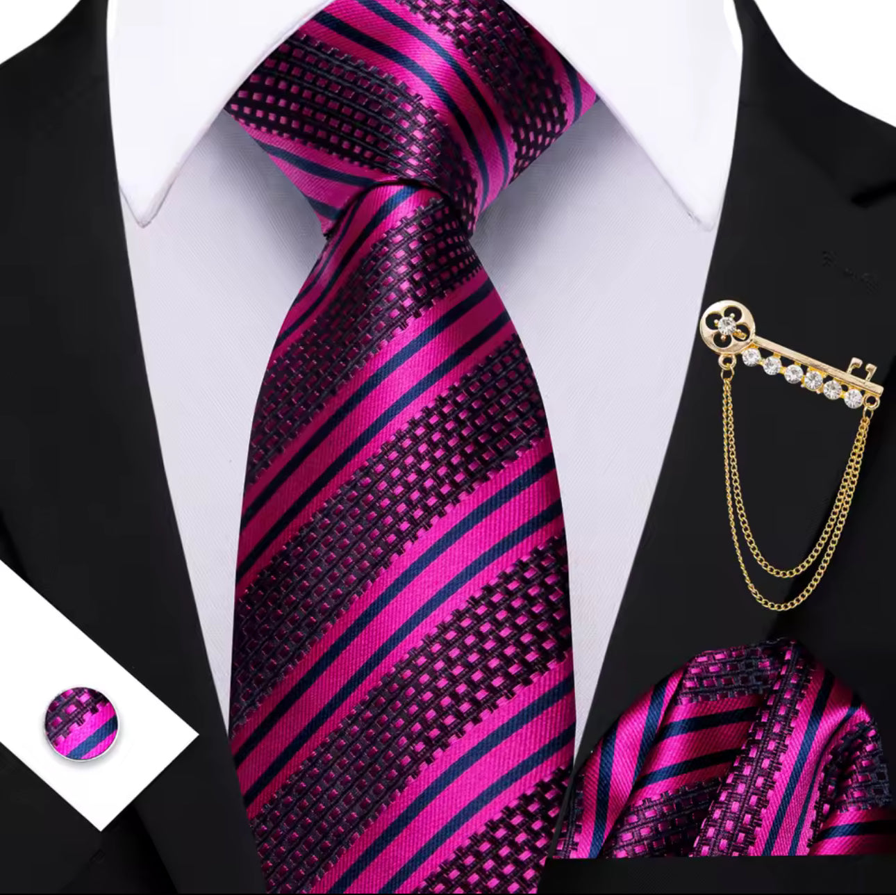 Bold Stripes Barry Wang Necktie Sets