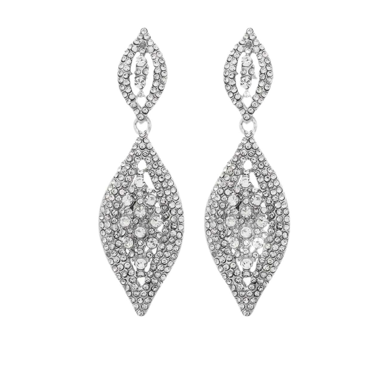 Exaggerated Waterdrop Clip Earrings