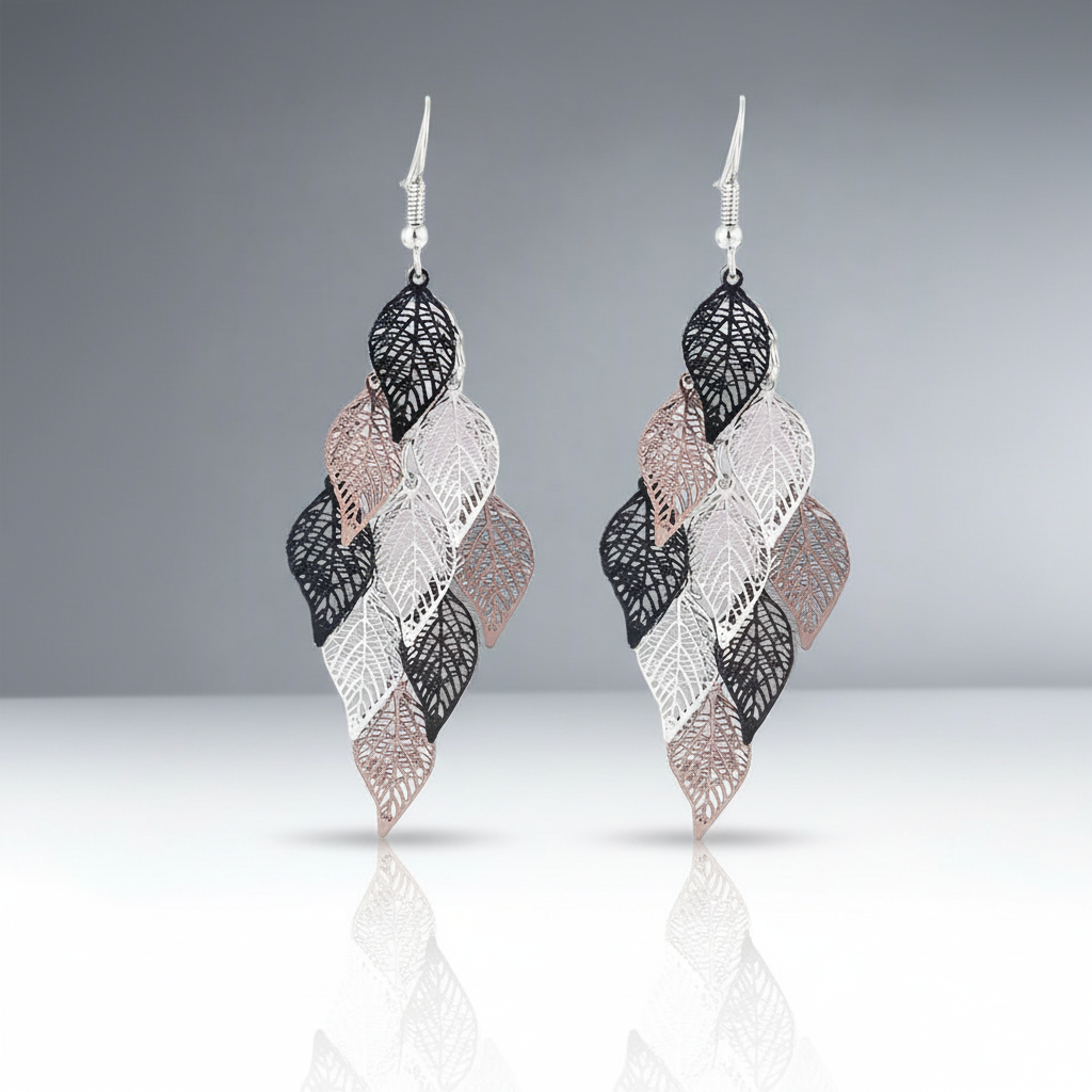 Leaf Tassel Earrings