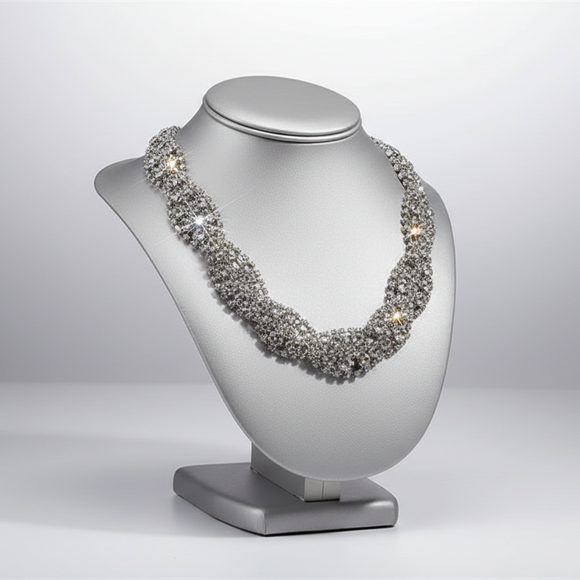 Sparkling Twist Choker Clavicle Necklace