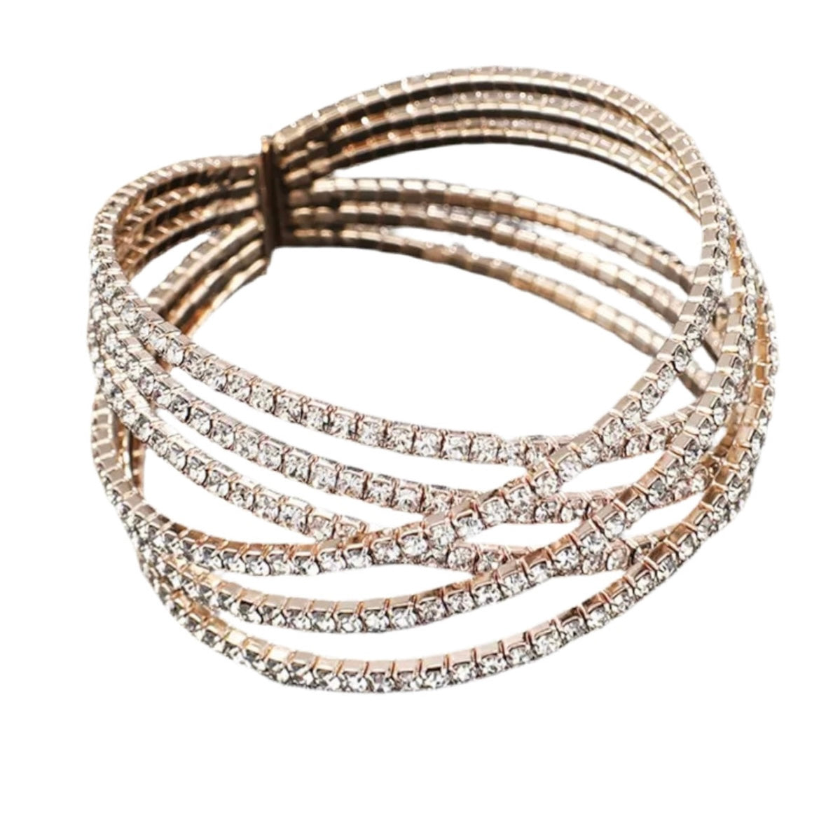Criss Cross Gold Cuff Bracelet