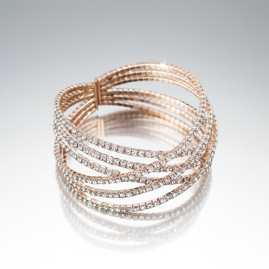 Criss Cross Gold Cuff Bracelet