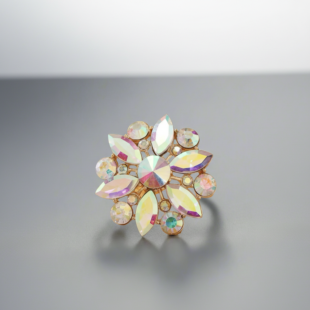 Iridescent Floral All-Fit Ring