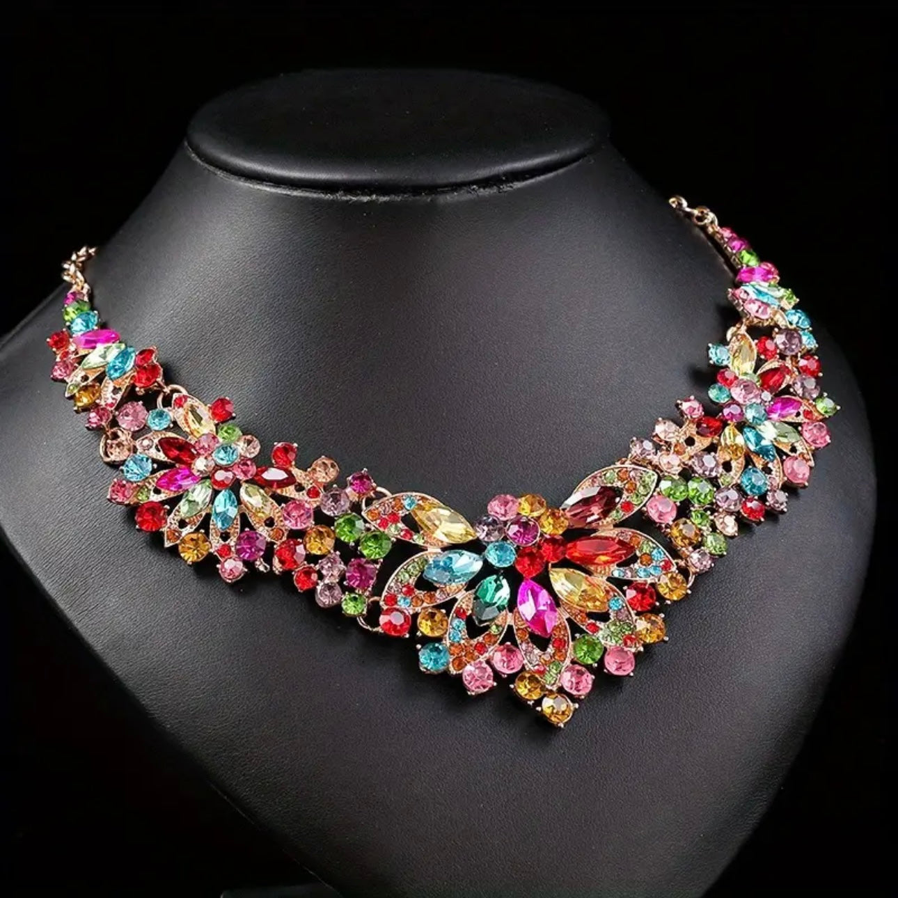 Multicolor Flowers Jewelry Set