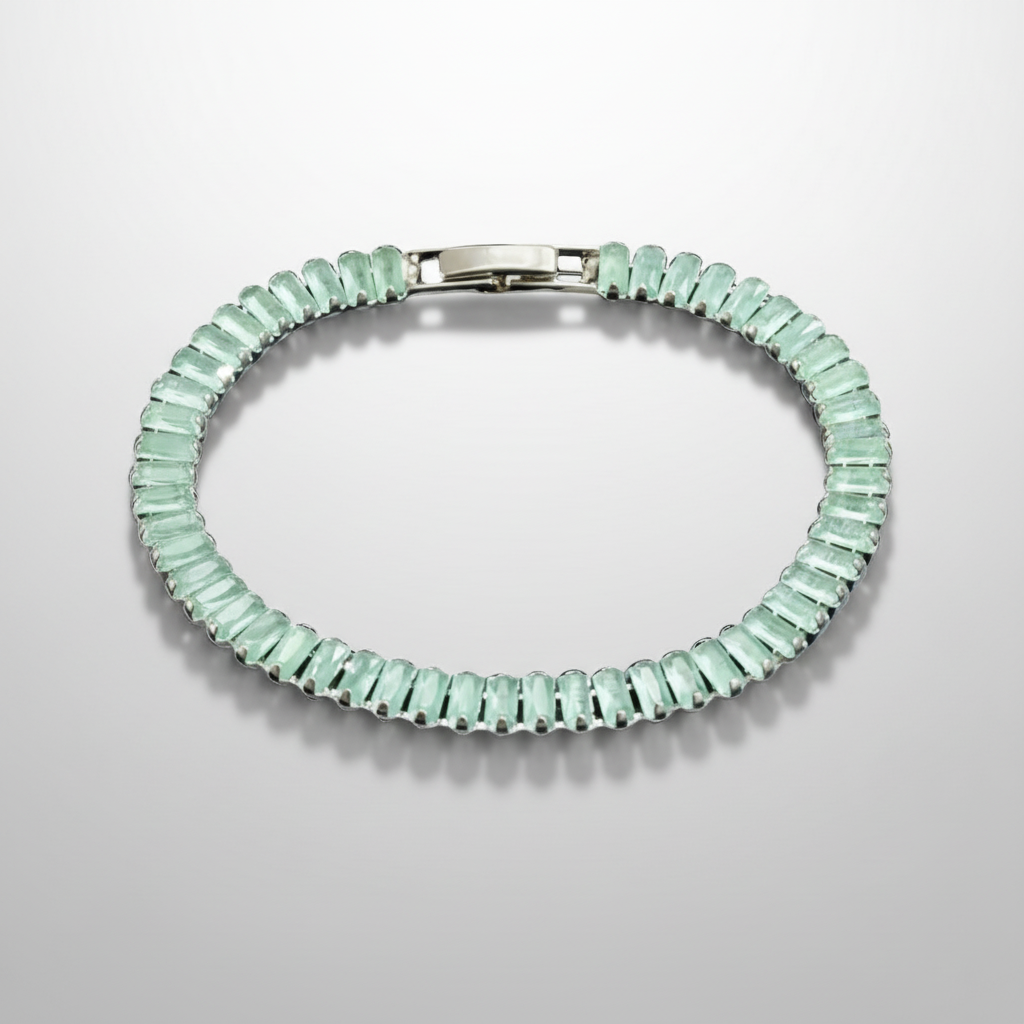 Soft Green Tennis Bracelet