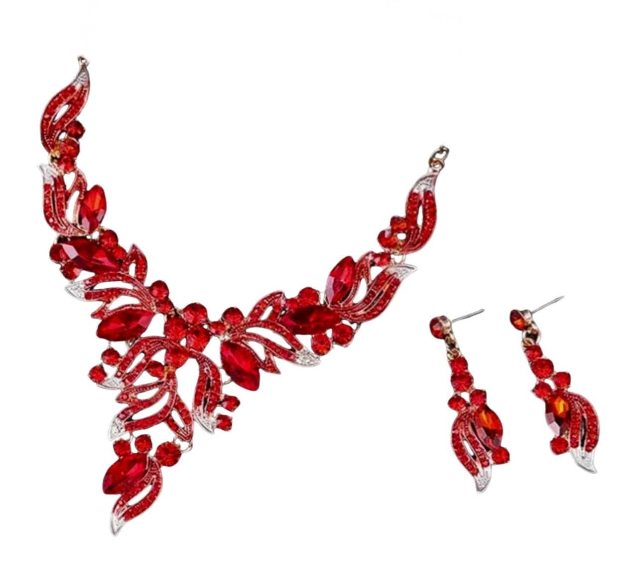 Red Leaves Jewelry Set