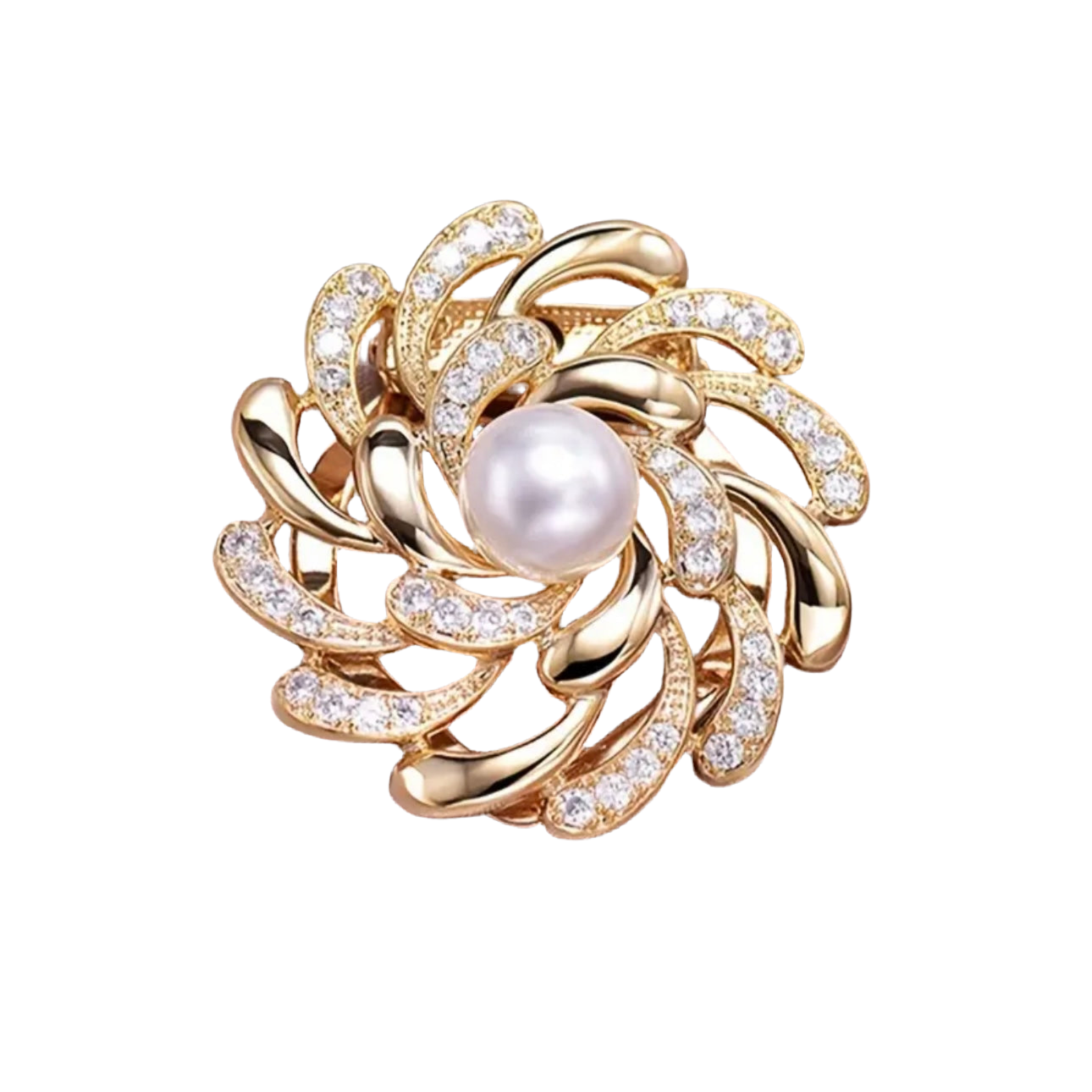 Pearl Gold Brooch/Scarf Clip