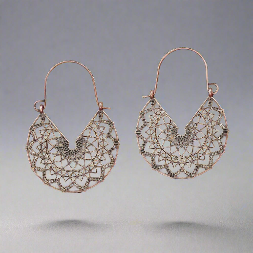 Retro Bronze Tone Earrings
