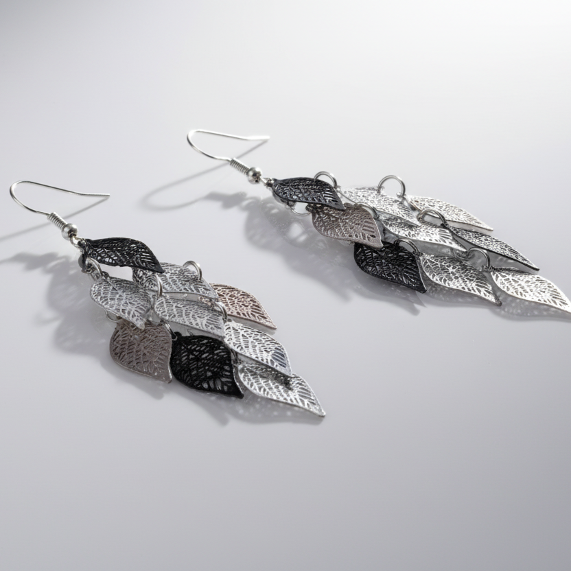 Leaf Tassel Earrings