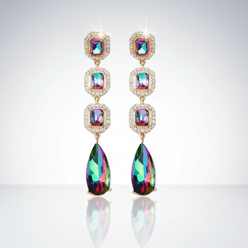Luxurious Iridescent Drop Earrings