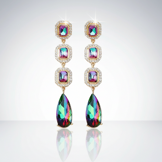 Luxurious Iridescent Drop Earrings