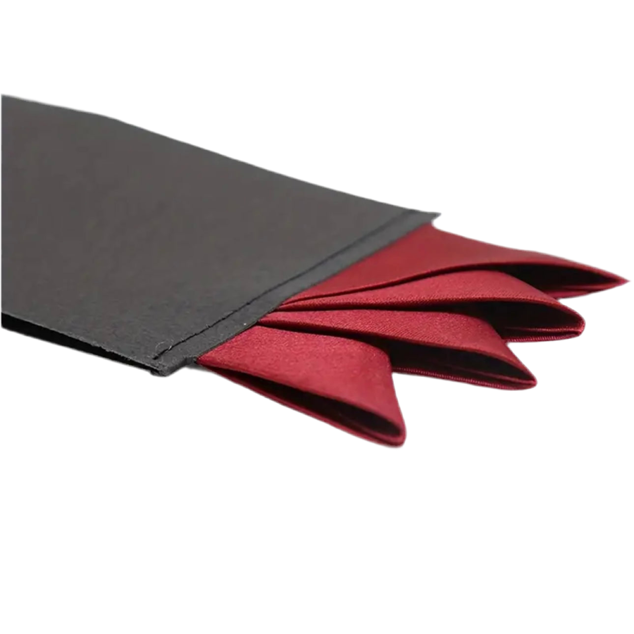 Red Dark Pre-Folded Pocket Square