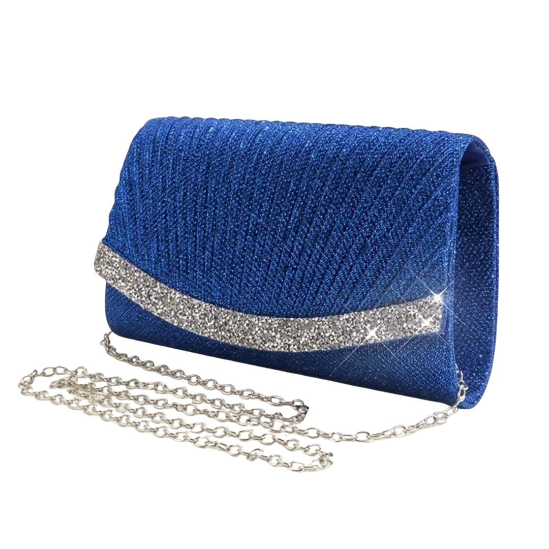 Glittering Trim Clutch Evening Bag