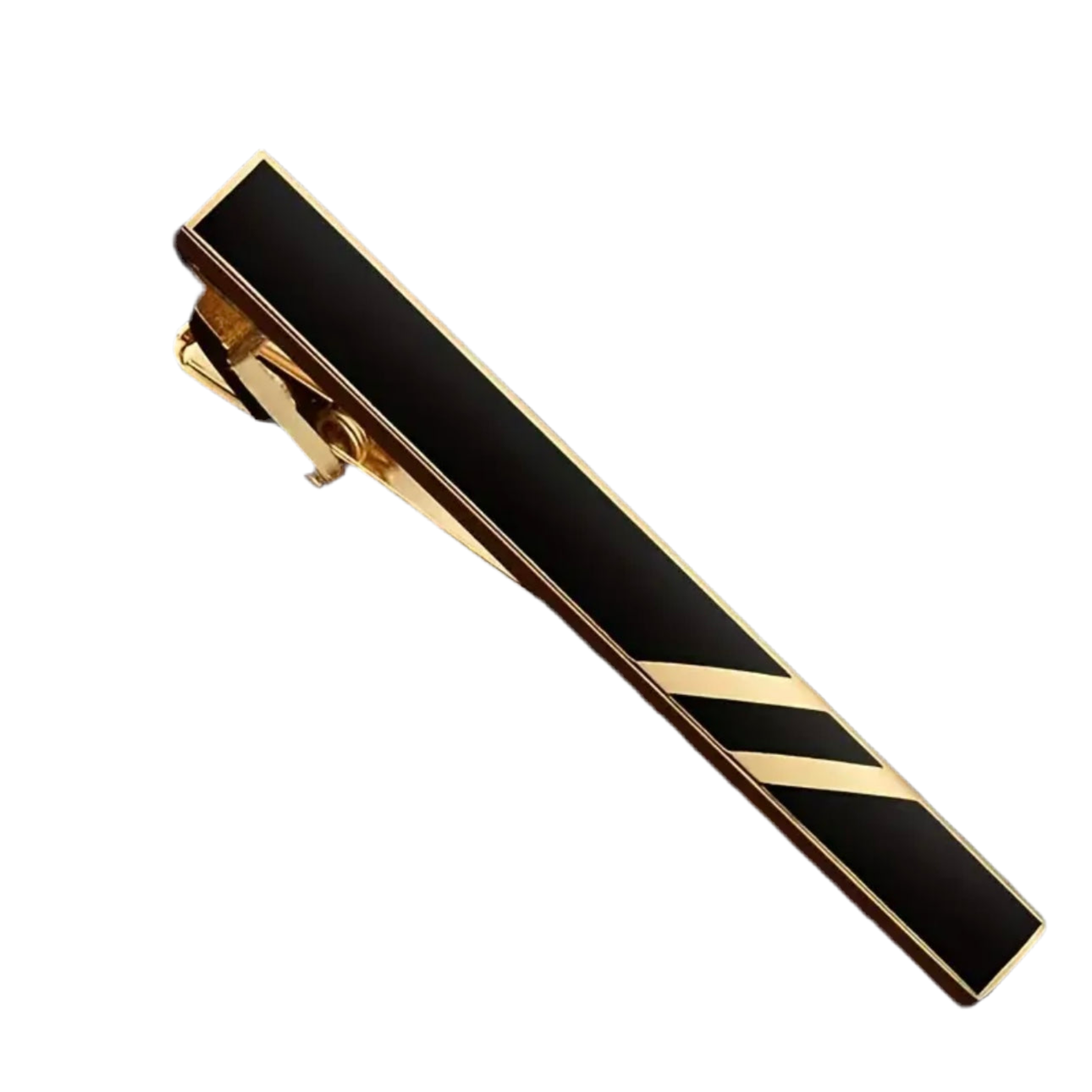Navy Silver Tie Clip