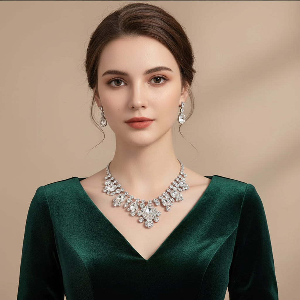 Water Drop Bling Necklace