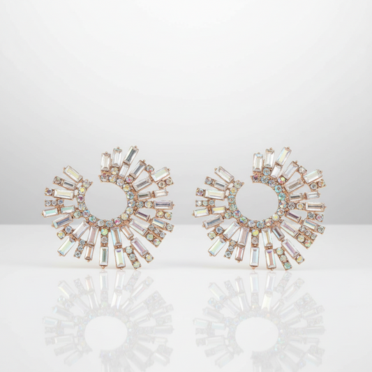 Bold Iridescent Geometric Earrings