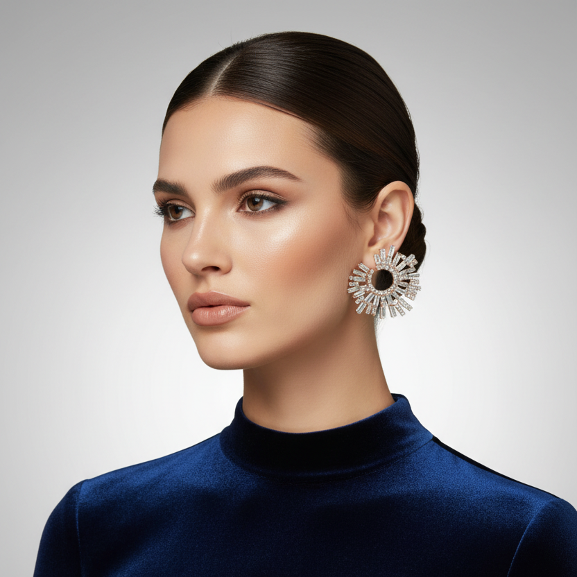 Bold Iridescent Geometric Earrings