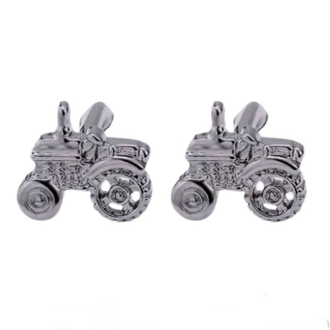 Tractor Silver Cufflinks