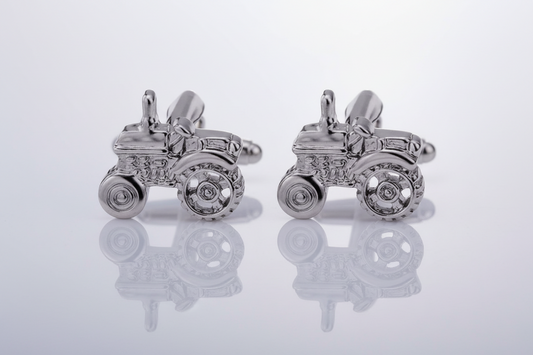 Tractor Silver Cufflinks