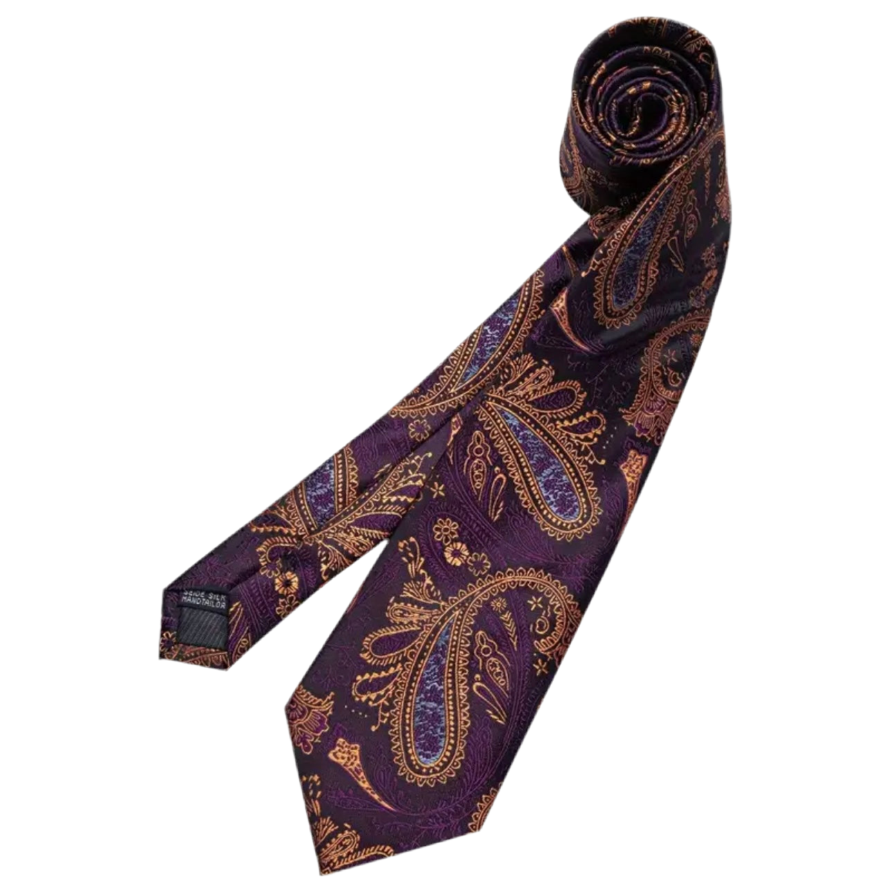 Purple Gold Necktie Set