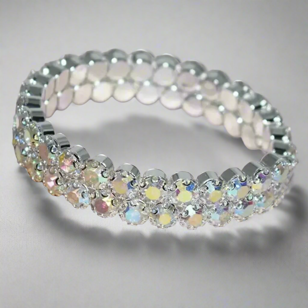 Iridescent 2 Row Flexible Bracelet