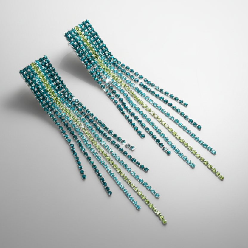 Peacock Tassel Earrings