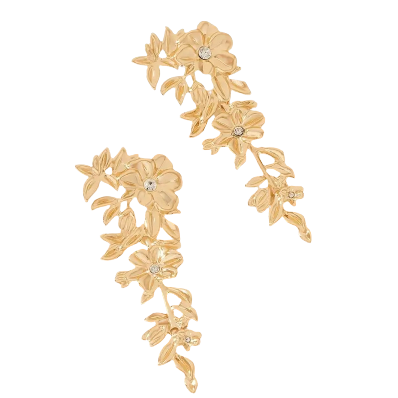 Floral Gold Earrings