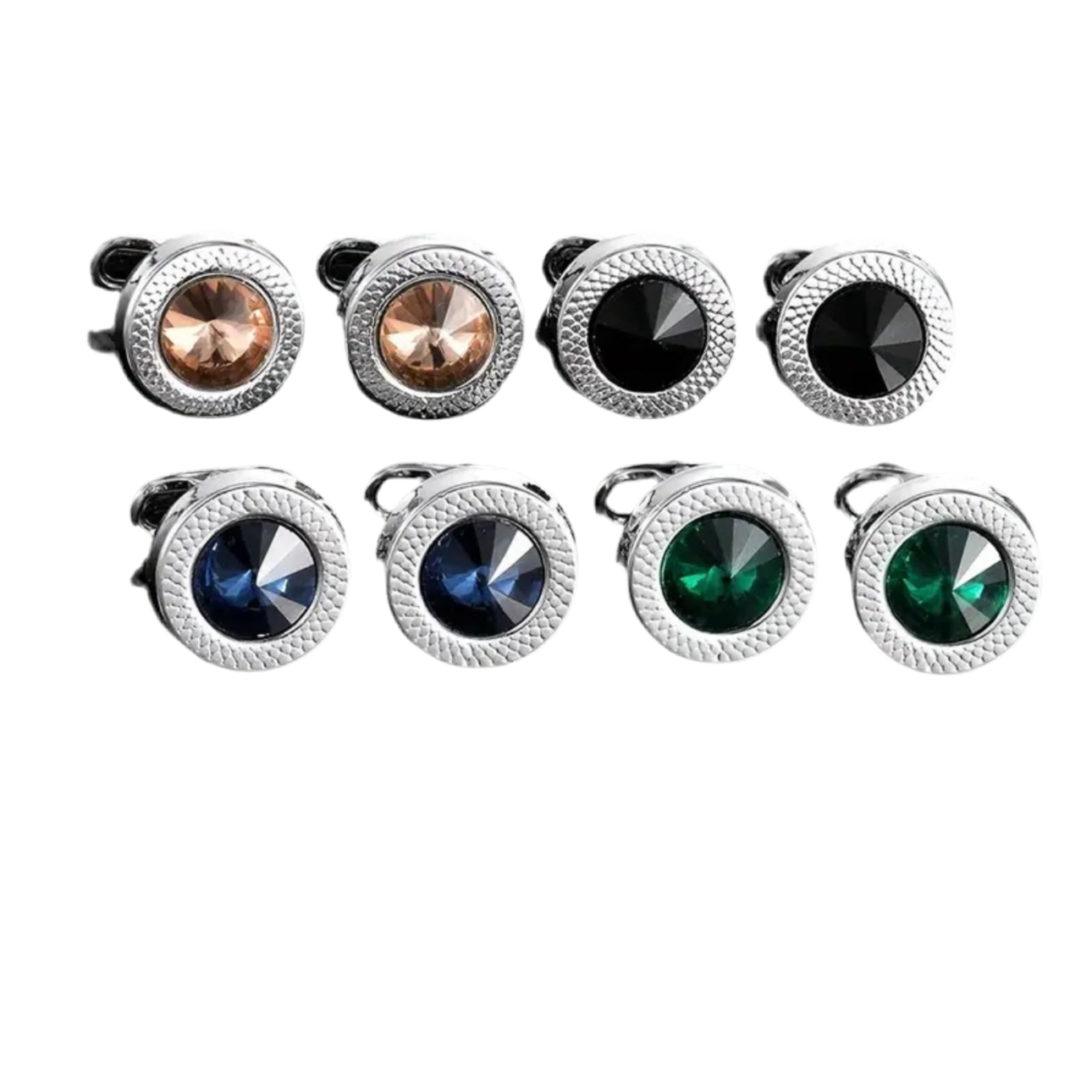 Colorful Rhinestone Cufflinks