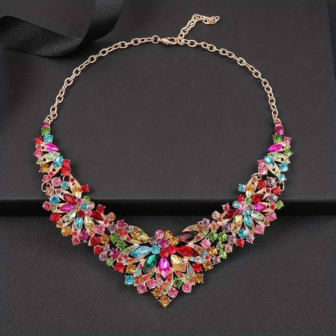 Multicolor Flowers Jewelry Set