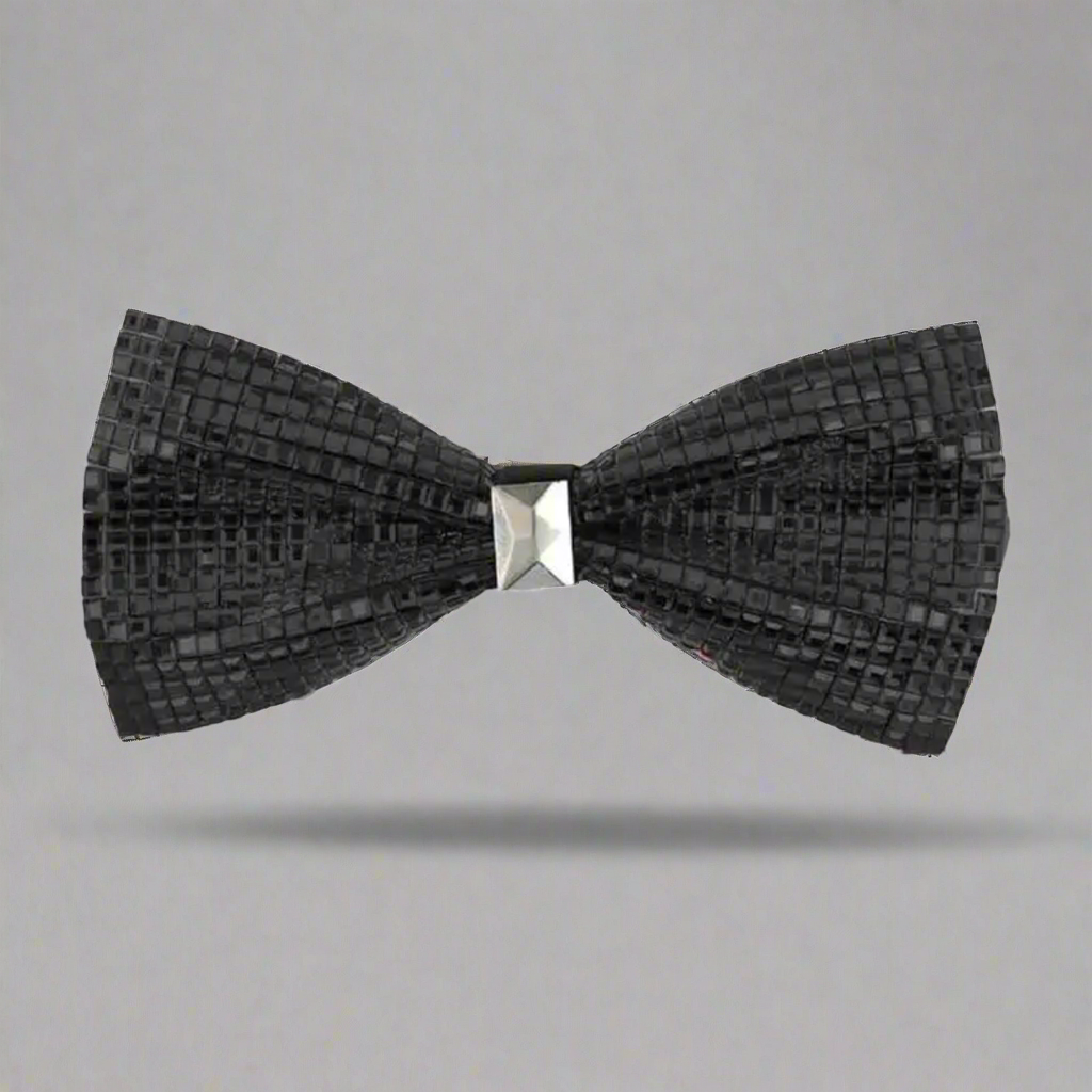 Black Beaded Bowtie