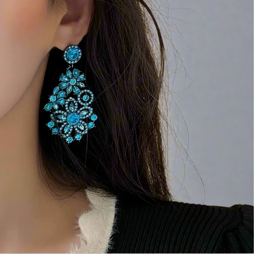 Vintage Vibe Blue Earrings
