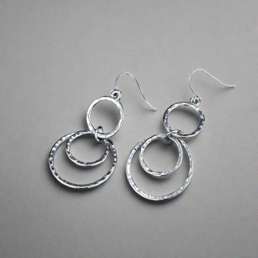 Silver Circle Earrings